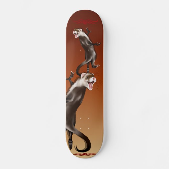 Glückliches Frettchen-Skateboard Skateboard (Vorderseite)