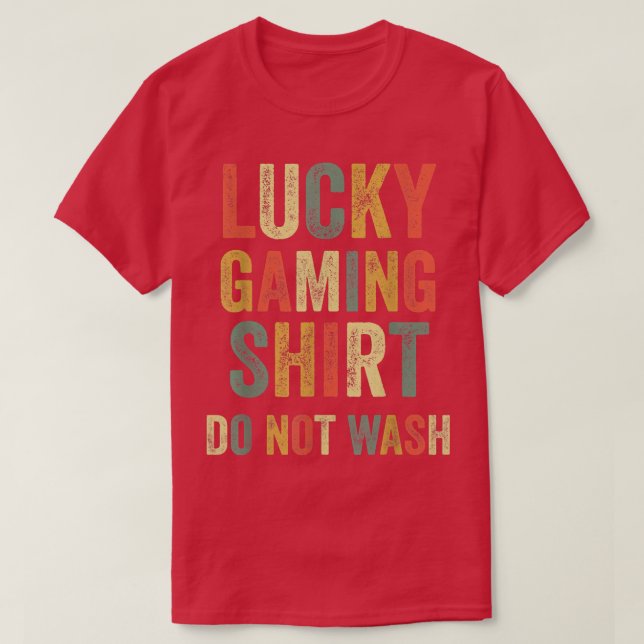 Glückliches Gaming Wash nicht lustige Gamer Play V T-Shirt (Design vorne)