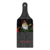 Glückliches Gartengnome-Schneidebrett