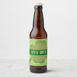 Glückliches Gebräu, grüner gestreifter Aufkleber