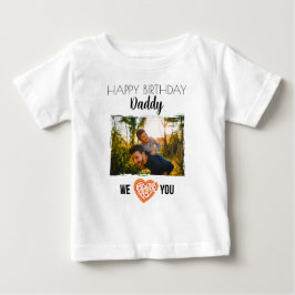 GLÜCKLICHES GEBURTSTAG DADDY BABY SCHLIESST CUSTOM BABY T-SHIRT