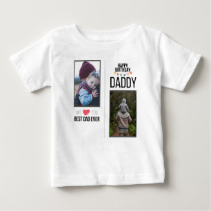 GLÜCKLICHES GEBURTSTAG DADDY BABY SCHLIESST CUSTOM BABY T-SHIRT