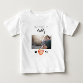 GLÜCKLICHES GEBURTSTAG DADDY BABY SCHLIESST CUSTOM BABY T-SHIRT