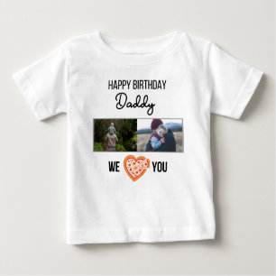 GLÜCKLICHES GEBURTSTAG DADDY BABY SCHLIESST CUSTOM BABY T-SHIRT