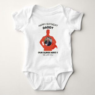 GLÜCKLICHES GEBURTSTAG DADDY BABY SCHLIESST CUSTOM STRAMPLER