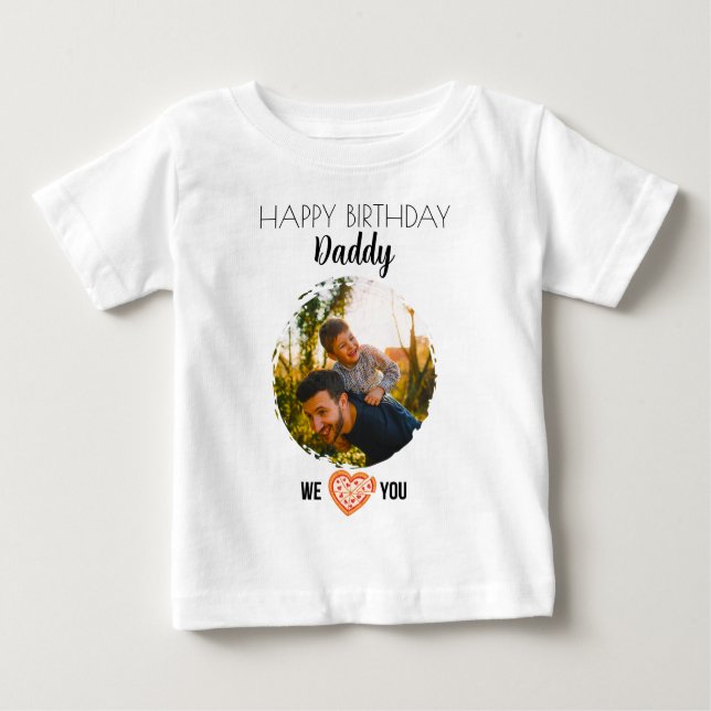 GLÜCKLICHES GEBURTSTAG DADDY BABY SCHLIESST CUSTOM T-SHIRT (Vorderseite)