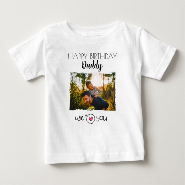 GLÜCKLICHES GEBURTSTAG DADDY BABY SCHLIESST CUSTOM T-SHIRT (Vorderseite)