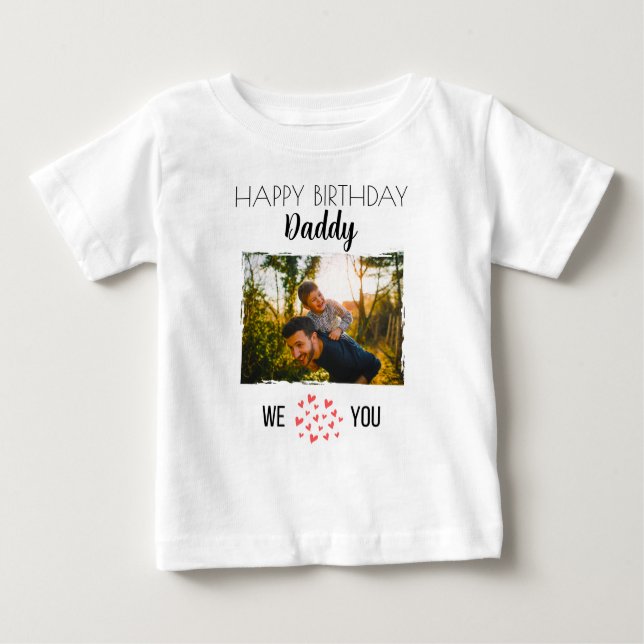 GLÜCKLICHES GEBURTSTAG DADDY BABY SCHLIESST CUSTOM T-SHIRT (Vorderseite)