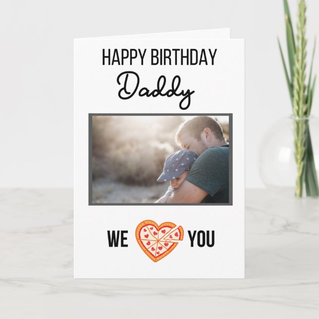 GLÜCKLICHES GEBURTSTAGES DADDY CARD CUSTOM FOTO UN KARTE (Vorderseite)