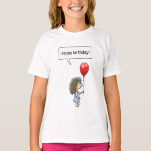 Glückliches Geburtstags-Ballonmädchen T-Shirt