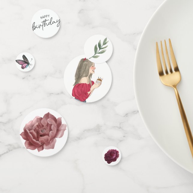 Glückliches Geburtstagsmädchen Konfetti (Gruppe)