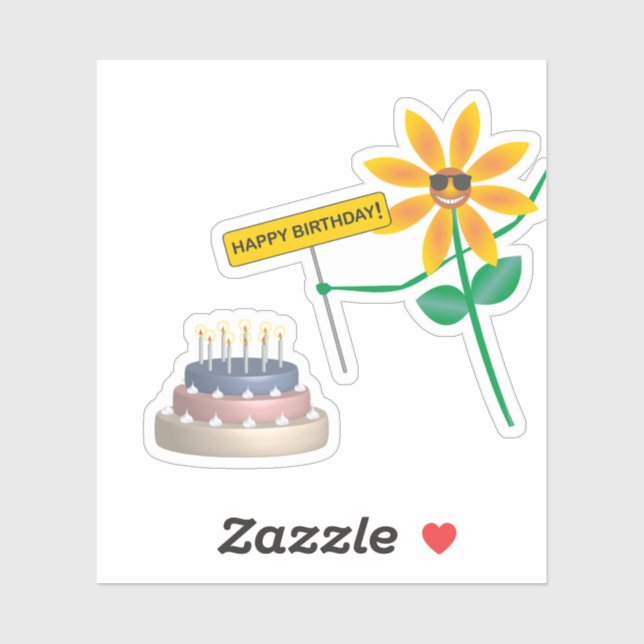 Glückliches Geburtstagsticker-Party Aufkleber (Blatt)