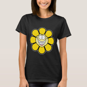 Glückliches gelbes Blumen-T-Shirt T-Shirt