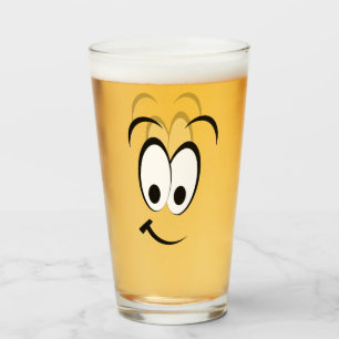 GLÜCKLICHES GESCHICHTE CARTOON-GESICHT GLAS