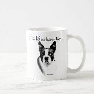 Glückliches Gesicht Bostons Terrier Kaffeetasse
