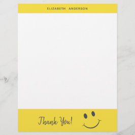 Glückliches Gesicht lächelnd Danke, dass Sie den N Briefbogen