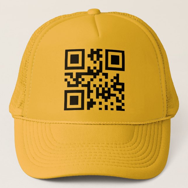 ☺ glückliches Gesicht lächelndes Emoji -- QR Code Truckerkappe (Vorderseite)