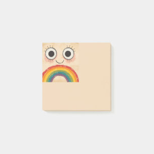 GLÜCKLICHES GESICHT REGENBOGEN POST-IT KLEBEZETTEL
