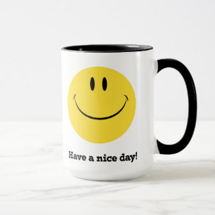 Glückliches Gesicht Retro-Stil Tasse