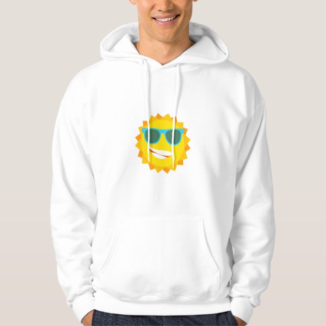 Glückliches Gesicht, Sonnen- Hoodie 🌞 ! (Vorderseite)