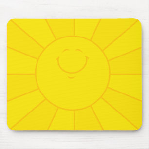 Glückliches Gesicht Sonnen-Mauspad Mousepad