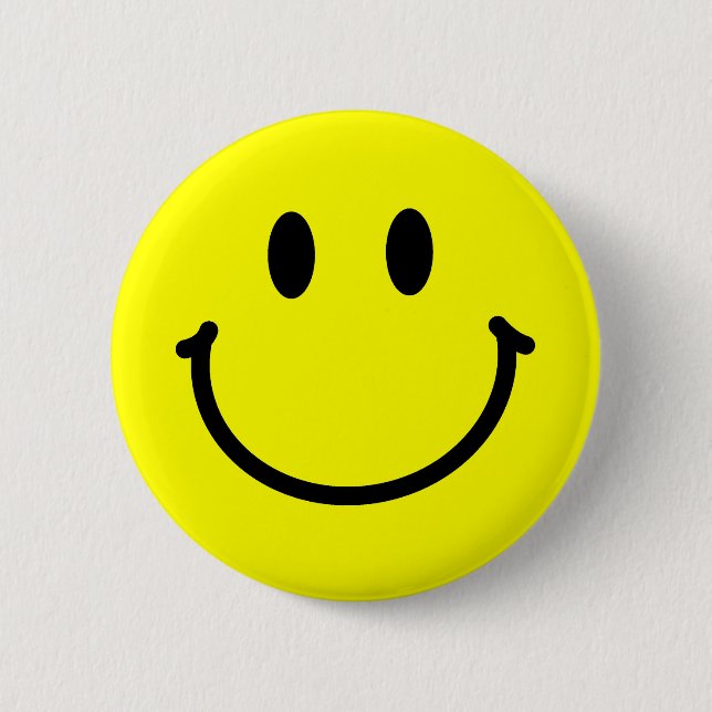 Glückliches Gesicht Symbol Button (Vorderseite)