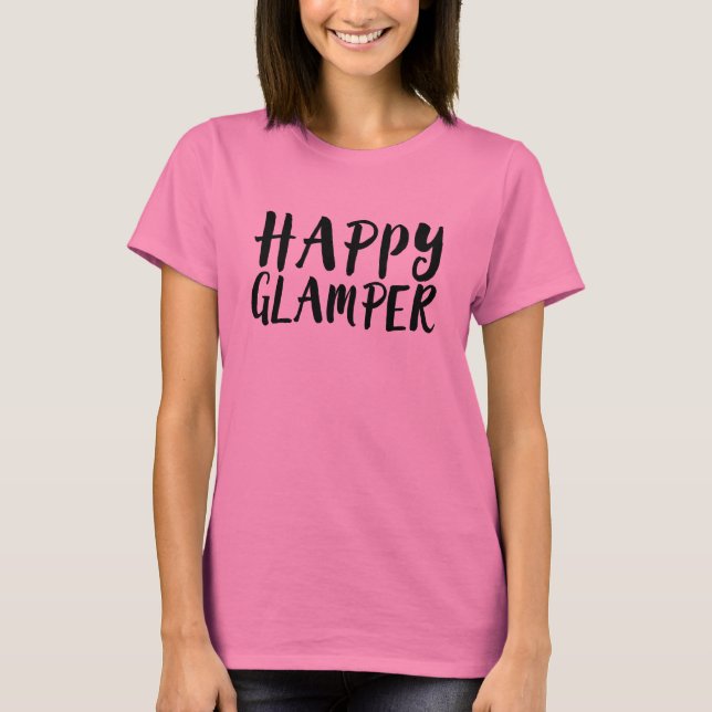 Glückliches glamper T-Shirt (Vorderseite)
