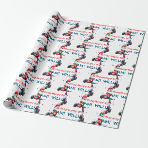 Glückliches Gnom-Rennen Patriotischer Geburtstag Geschenkpapier