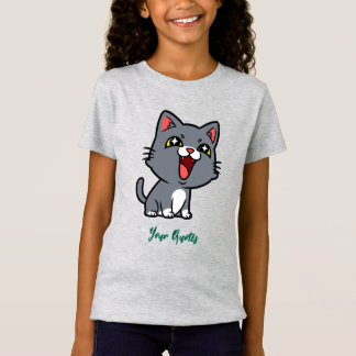 Glückliches graues Kätzchen T-Shirt