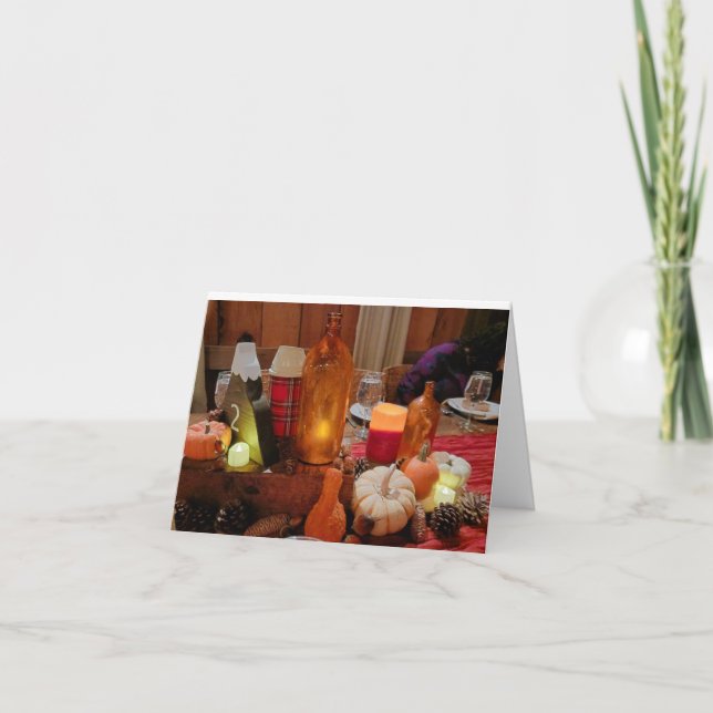 **GLÜCKLICHES GREETINGS FÜR FALL/ERNTEDANK" KARTE (Vorderseite)