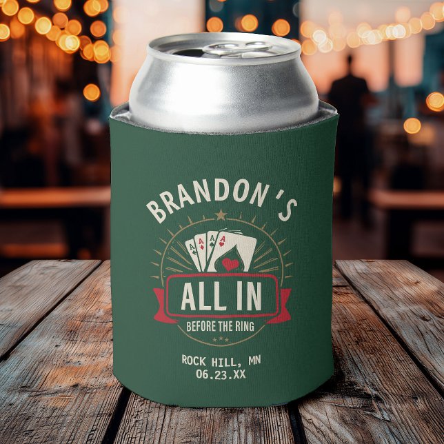 Glückliches Grün Poker Junggesellenabschied Benutz Dosenkühler (Von Creator hochgeladen)