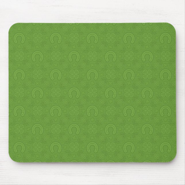 Glückliches grünes Ikonen-Muster Mousepad (Vorne)