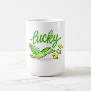 Glückliches Grünes Kleeblatt Ästhetik - Cute Saint Kaffeetasse