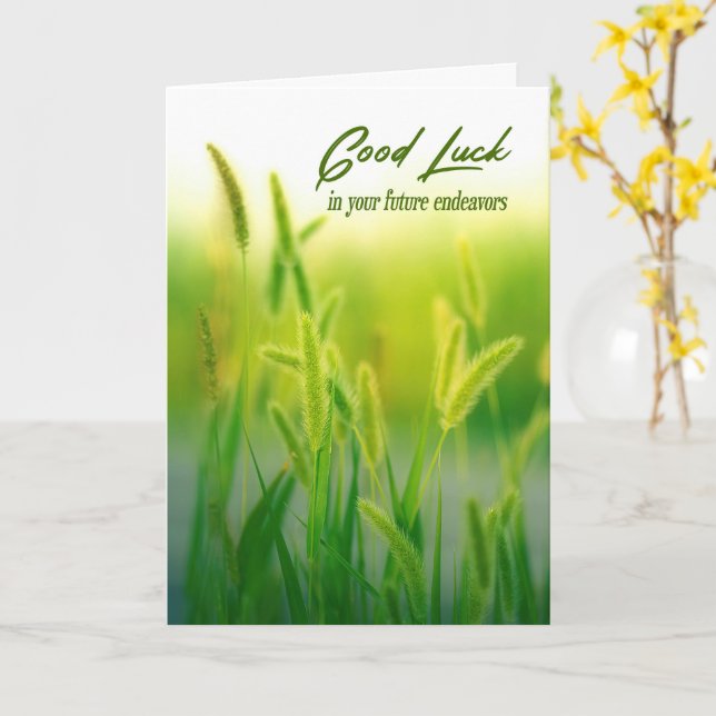 Glückliches Grünes Sommergras Karte (Gelbe Blume)