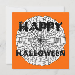 Glückliches Halloween auf Spider Web Text Einladun Einladung