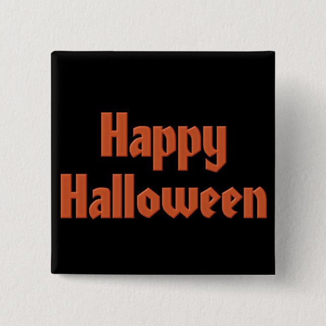 Glückliches Halloween Button (Vorderseite)