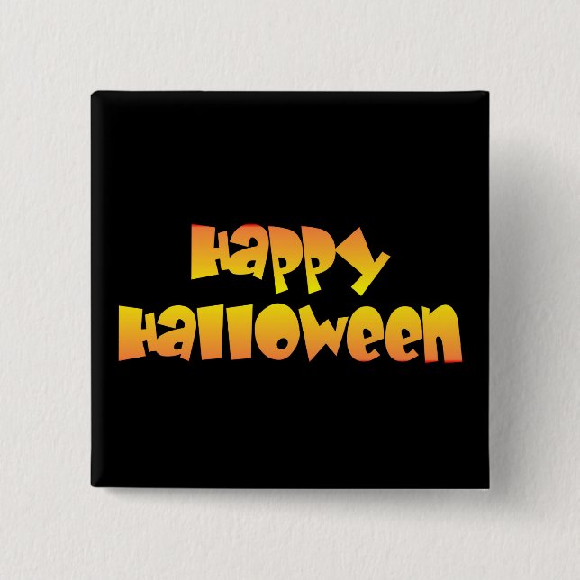 Glückliches Halloween Button (Vorderseite)