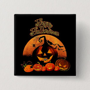 glückliches Halloween Button