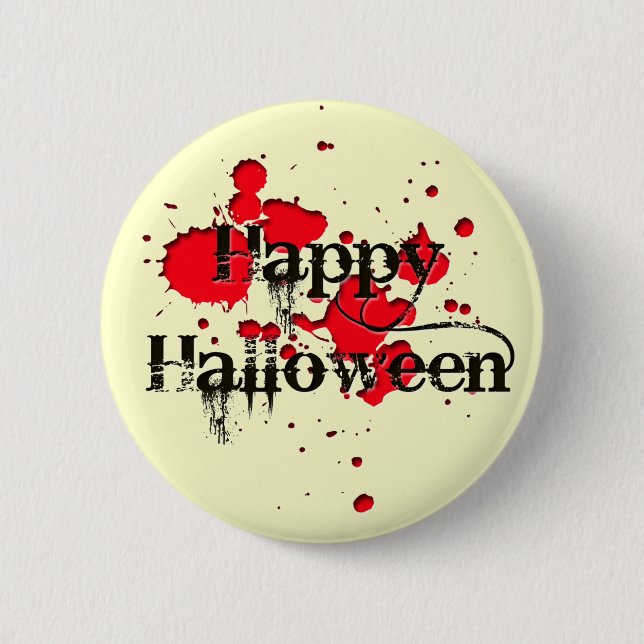 glückliches Halloween Button (Vorderseite)