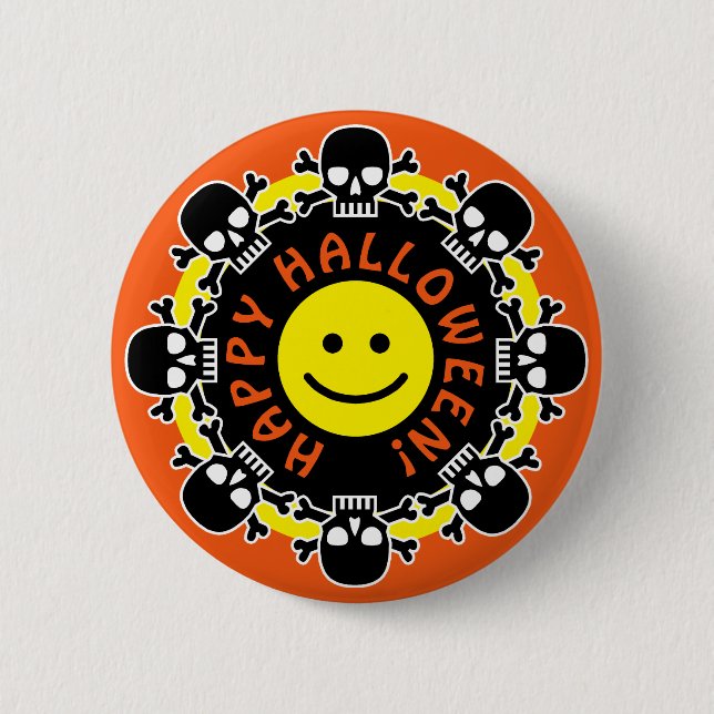 Glückliches Halloween Button (Vorderseite)