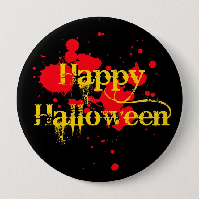 glückliches Halloween Button (Vorderseite)