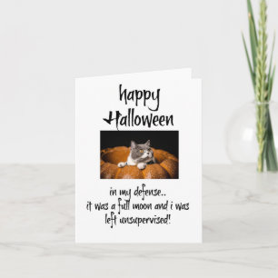 Glückliches Halloween, Cat Lover Card mit Sprichwo Karte
