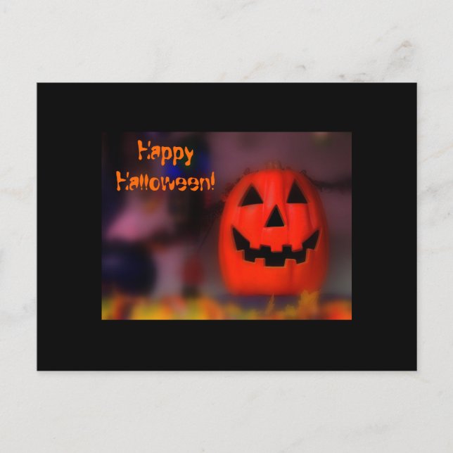 Glückliches Halloween Feiertagspostkarte (Vorderseite)