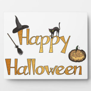 Glückliches Halloween Fotoplatte