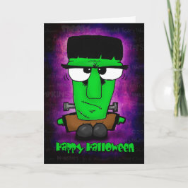 Glückliches Halloween Frankie Karte
