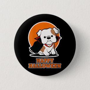 Glückliches Halloween für Hundebesitzer - Vampir-H Button
