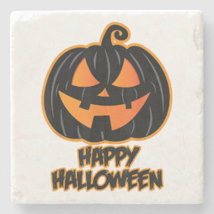 Glückliches Halloween für Männer und Frauen - Kürb Steinuntersetzer