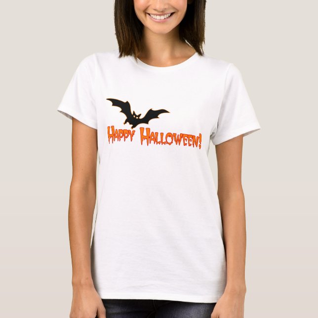 Glückliches Halloween - gespenstische T-Shirt (Vorderseite)