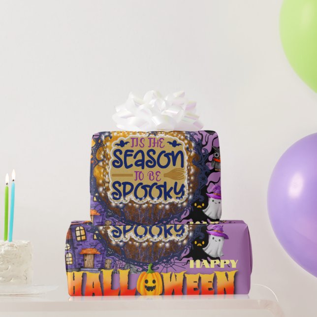 Glückliches Halloween ist eine lustige Jahresfeier Geschenkpapier (Partygeschenke)