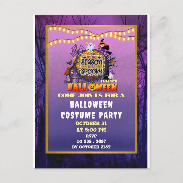 Glückliches Halloween ist eine lustige Jahresfeier Postkarte (Vorderseite)